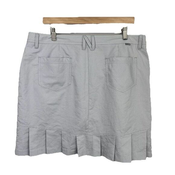 NVO Lanctot Golf Tennis Pickleball Skort Skirt Size 14 Checks Pleated 19” Length - Picture 2 of 12